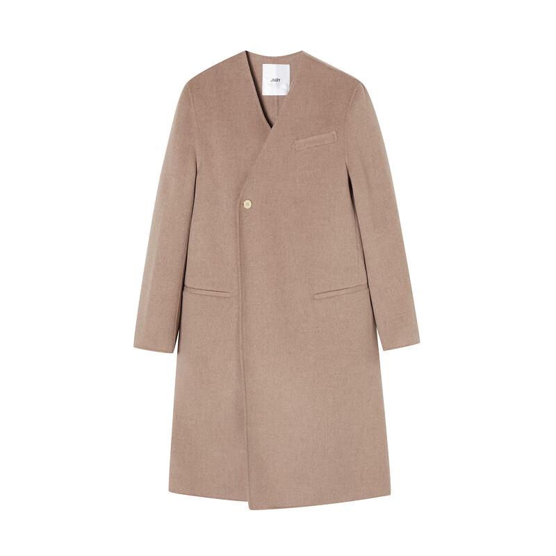 JNBY Loose Long Sleeve Wool-Cashmere Blend Coat