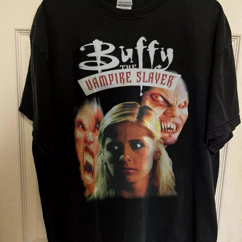 Buffy The Vampire Slayer Rare Design Basic Black Unisex Tshirt Reprint S5XL Unisex T-Shirt