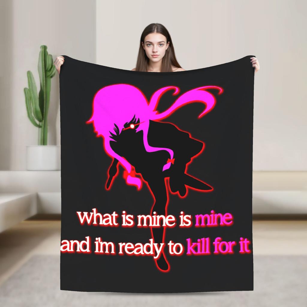 Super Warm Blanket Camping Mirai Nikki Number Twelve Throw Blanket Flannel Bedspread Living Room Street Trend Sofa Bed Cover