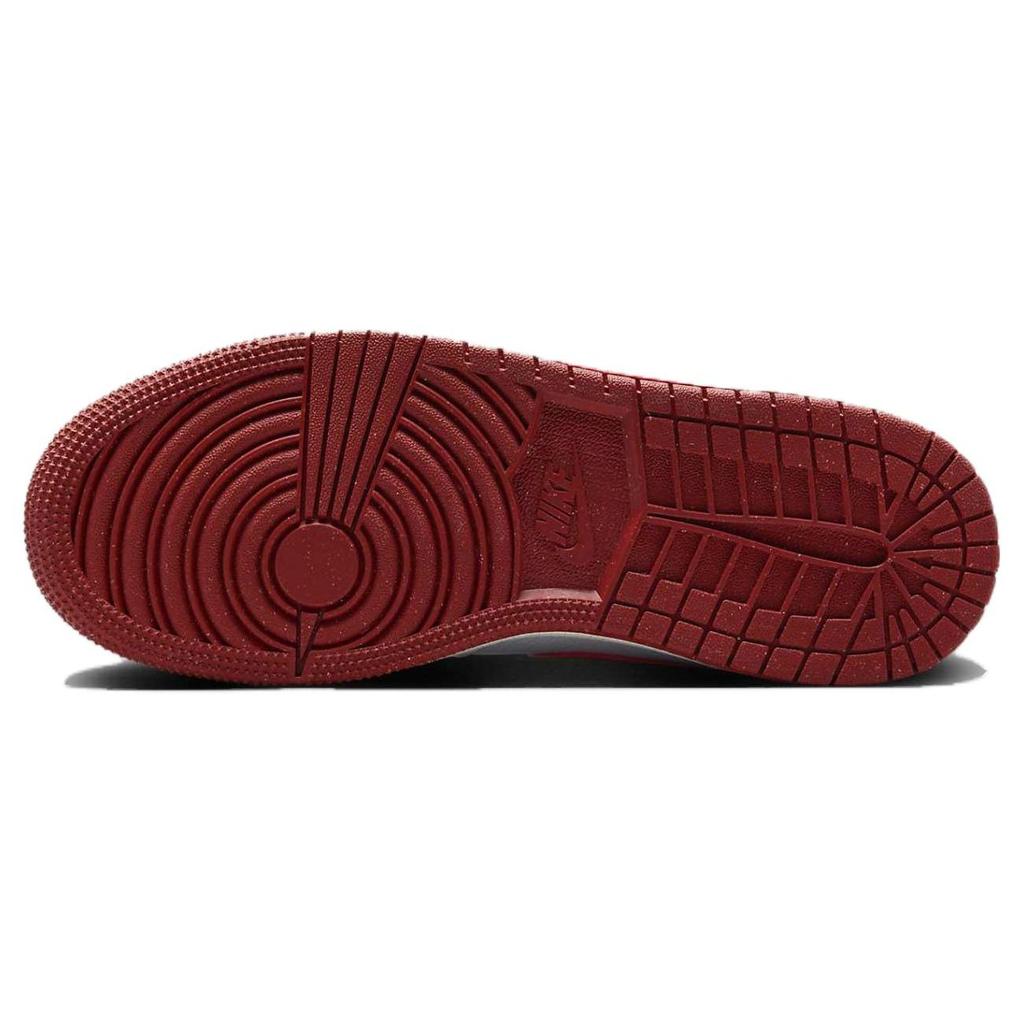 Air Jordan 1 Mid SE GS White Dune Red Детские кроссовки Lobster Sail Vachetta-Tan FJ3464-160