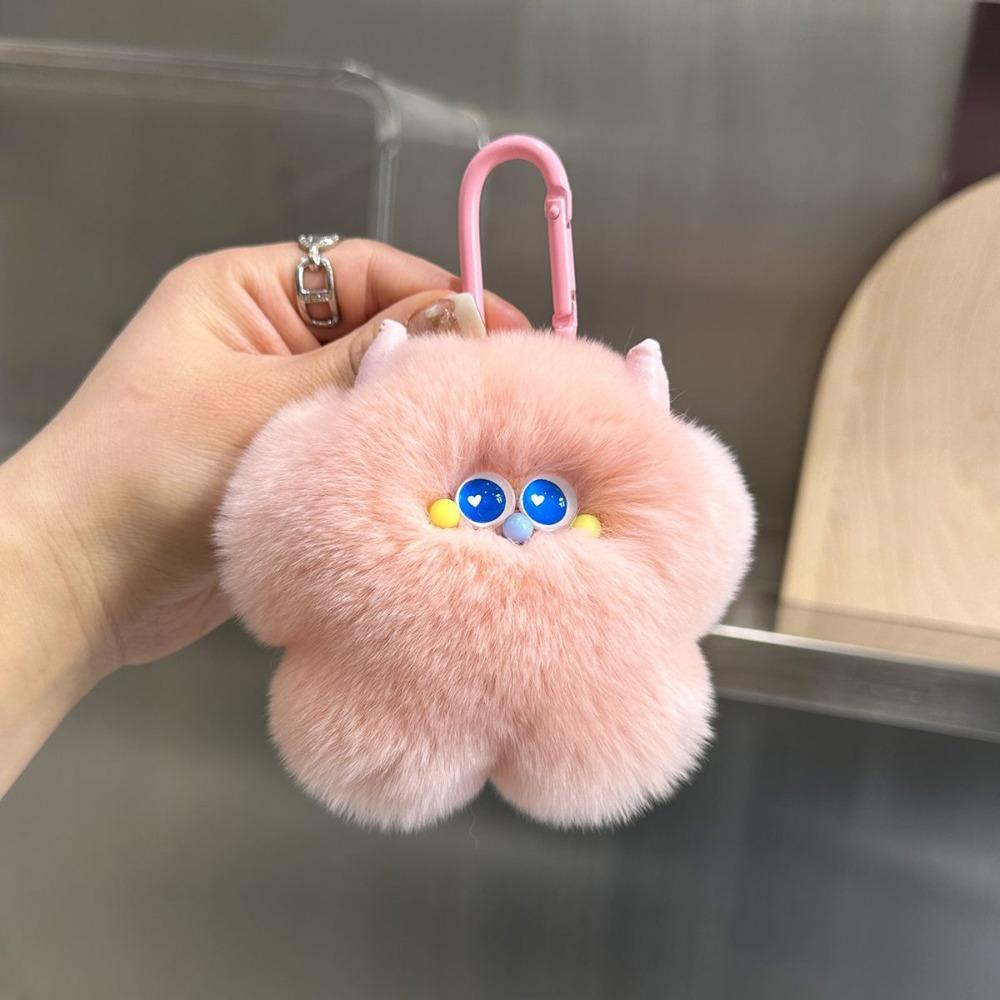 Сумка-подвеска из искусственного меха кролика, брелок для ключей, мультяшный плюшевый шар, подвеска, украшения