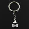 Fashion 30mm Key Ring Metal Key Chain Keychain Jewelry Antique Silver Color Plated Beach Umbrella 20x14mm Pendant