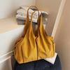 Versatile Large Capacity Shoulder Bag Lightweight Top Handle Bag Wrinkled Fabric Texture Bag  Women