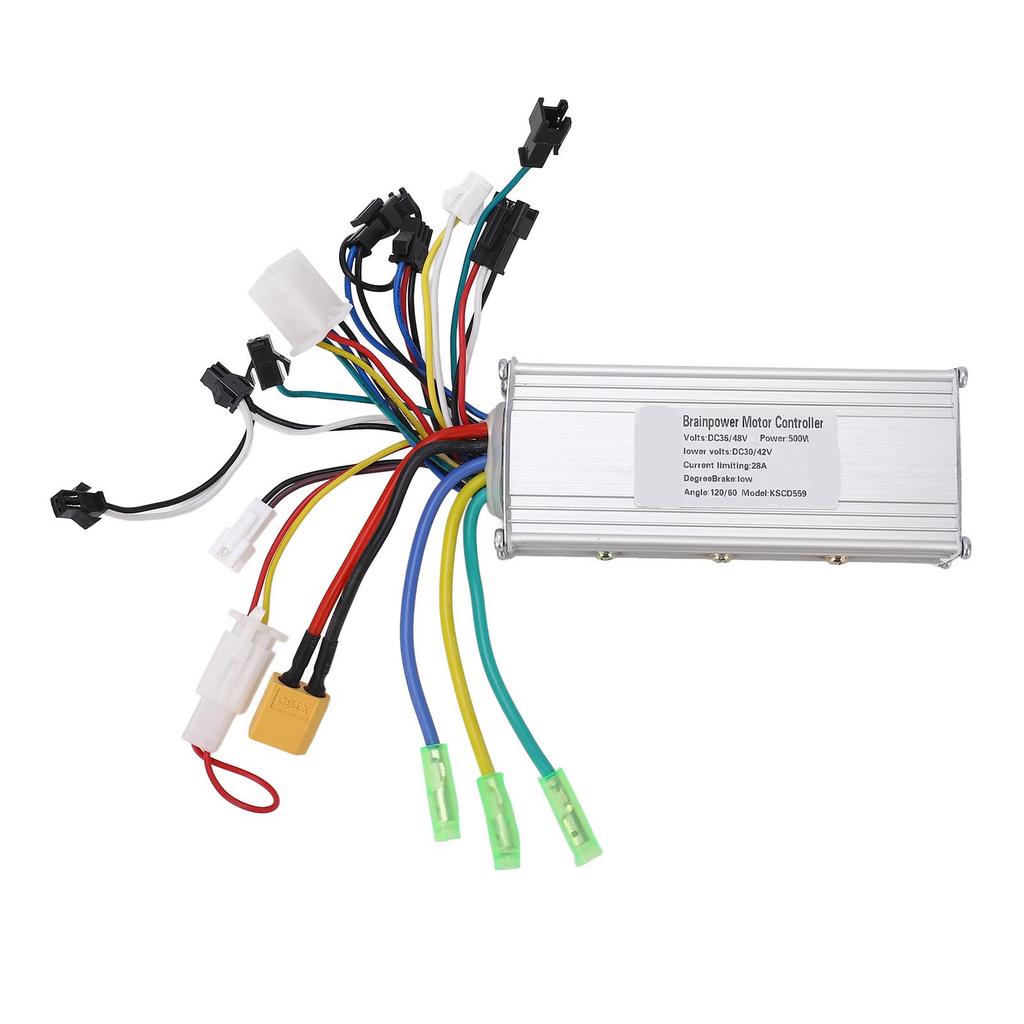 36V 48V 500W 28A Electric Bike Brushless Controller Aluminum Alloy Housing Brushless Motor