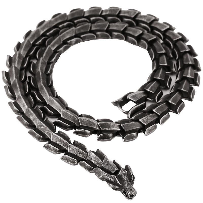 Панк-рокер, ширина 15 мм, цепочка-колье с килем дракона для мужчин, твердая нержавеющая сталь, мужские ювелирные изделия на шее, аксессуары, подарки для него