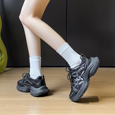 Новые папины кроссовки женские весенние студенческие спортивные кроссовки для бега повседневная обувь на высокой толстой подошве