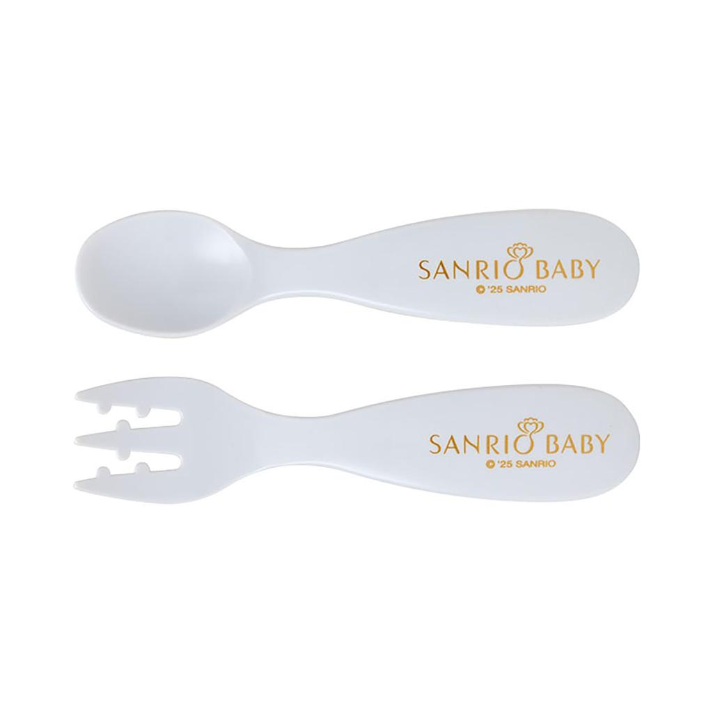 Sanrio Baby Cinnamoroll Baby Tableware Includes Lunch Small and Perfect Baby Gift 5-Piece Set, Plate, Bowl, Two-Handled Mug, Spoon, Fork, (567051)