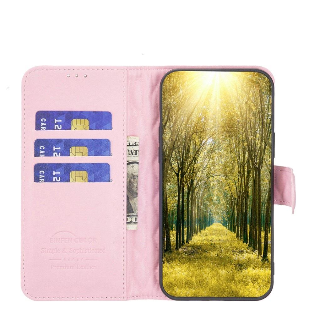 Flip Case for Samsung Galaxy M15 5G, Wallet, BINFEN COLOR, Pink