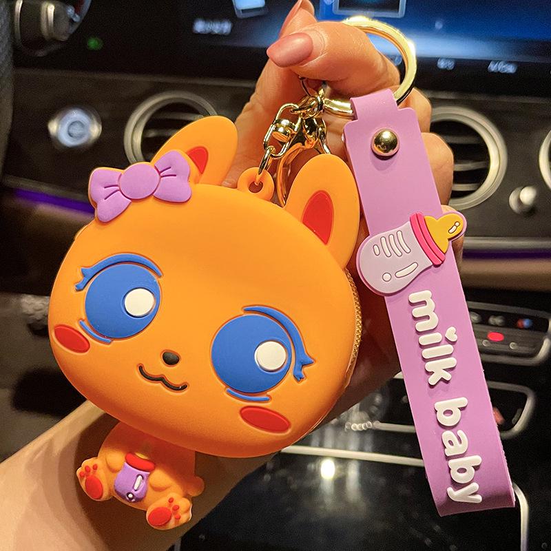 Силиконовый кошелек для монет и брелок для наушников в виде медведя для девочек