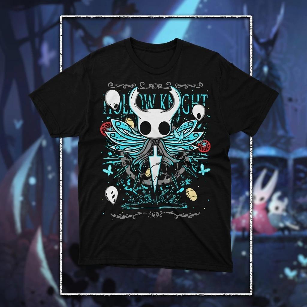 Горячая Игра Hollow Knight Silksong Печатная Футболка Мужская Женская Хлопковая Свободная Оверсайз Y2k С Коротким Рукавом Футболка Высококачественная Одежда