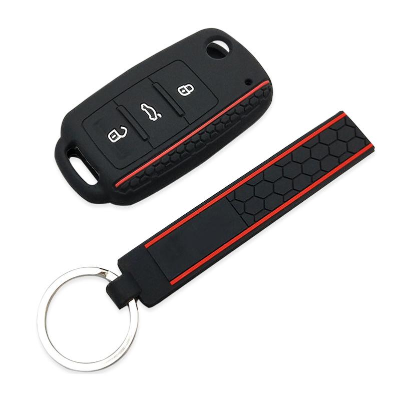 Защитный чехол для автомобильного ключа для Volkswagen Polo Passat B5 Golf 4 5 6 MK5 MK6 Eos Bora Beetle TSI, новый дизайн, силиконовый чехол