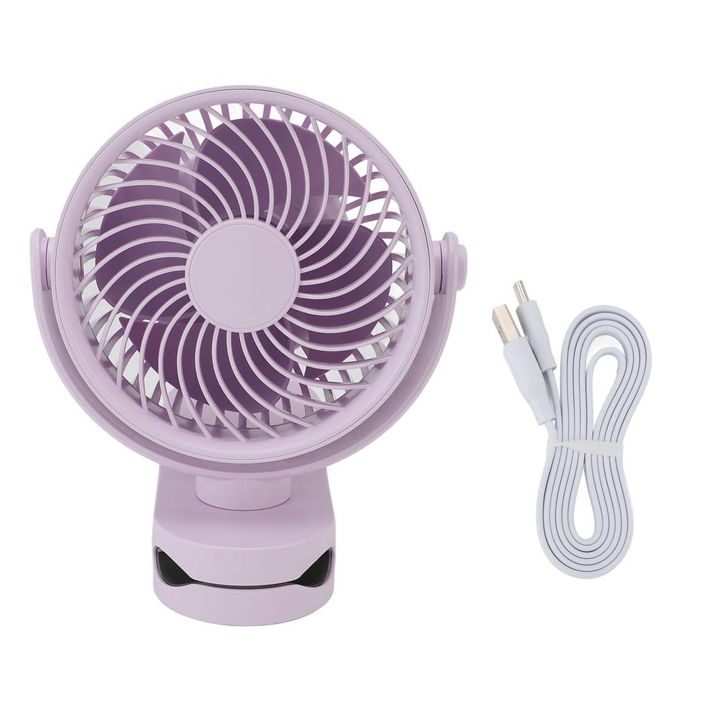 Clip On Fan USB Rechargeable Quiet 360 Degrees  Rotatable Small Fan with Clip for Daily Use Beach Camping