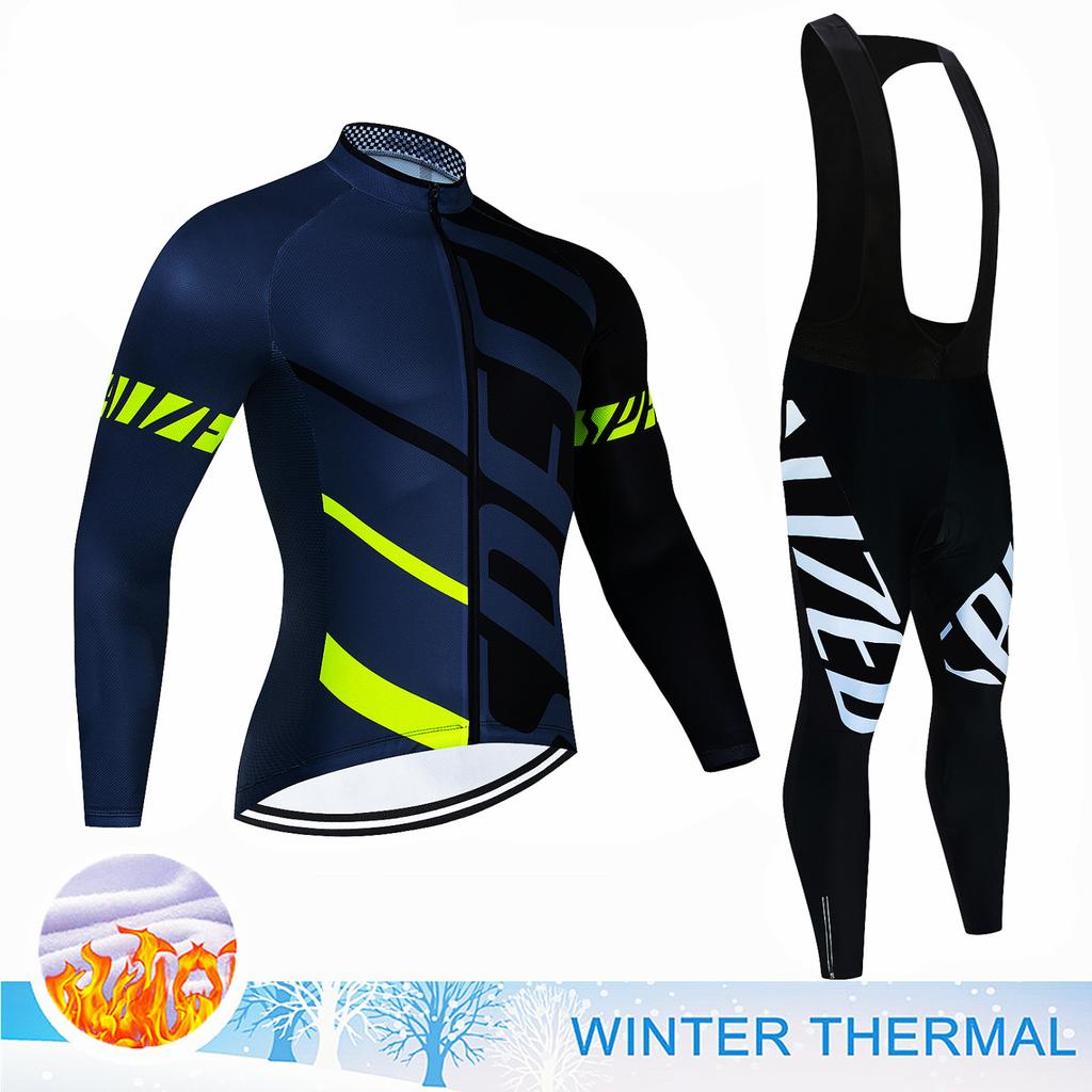 Pro Winter Thermal Fleece Велосипедные майки Комплекты с длинным рукавом Велосипедная одежда MTB Велосипедная одежда Maillot Ropa Ciclismo Велосипедный костюм
