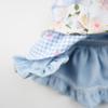 Floral Dog Dress Small Medium Dogs Cute Lolita Style Pet Skirt Cotton Blend Pink Blue