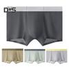 Мужские трусы-боксеры, эластичные, средней талии, дышащие, удобные, шорты, бесшовные, тонкие трусики из ледяного шелка