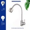 Rotatable SUS304 Stainless Steel Kitchen Faucet with Retractable Spout for Hot and Cold Water