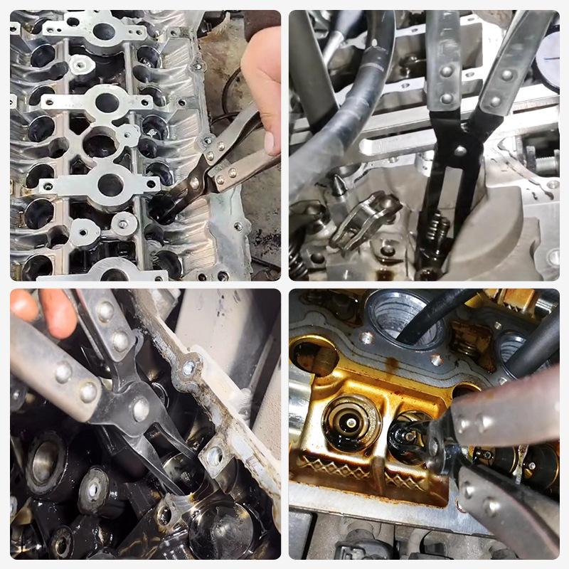 Car Engine Oil Valve Spring Clamp Pliers Disassembly Stem Seal Gasket Remover Ferramentas Automotive Tools For