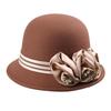 Fashion Fedora Cap Bowler Hat for Women 1920S Flapper Costume Wool Hat Cocktail Party Cap Winter Autumn Warm Headpiece