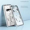 For Nothing Phone (3a) Case Compatible with MagSafe Hard PC Metal Frame Frosted Phone Back Cover