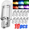 10PCS Car LED COB Bulb T10 W5W Signal Light 12V 7500K White Auto Interior Dome Reading License Plate Lamps Wedge Side Bulbs