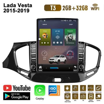 9,7-дюймовый автомобильный радиоприемник для Lada Vesta 2015-2019 Android 2 DIN Tesla с вертикальным экраном Carplay Авто радио Мультимедийный плеер 2 + 32 ГБ