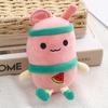 Toy Plush Mini Keychain With Adorable Juice Cup Fruit Design Kids For