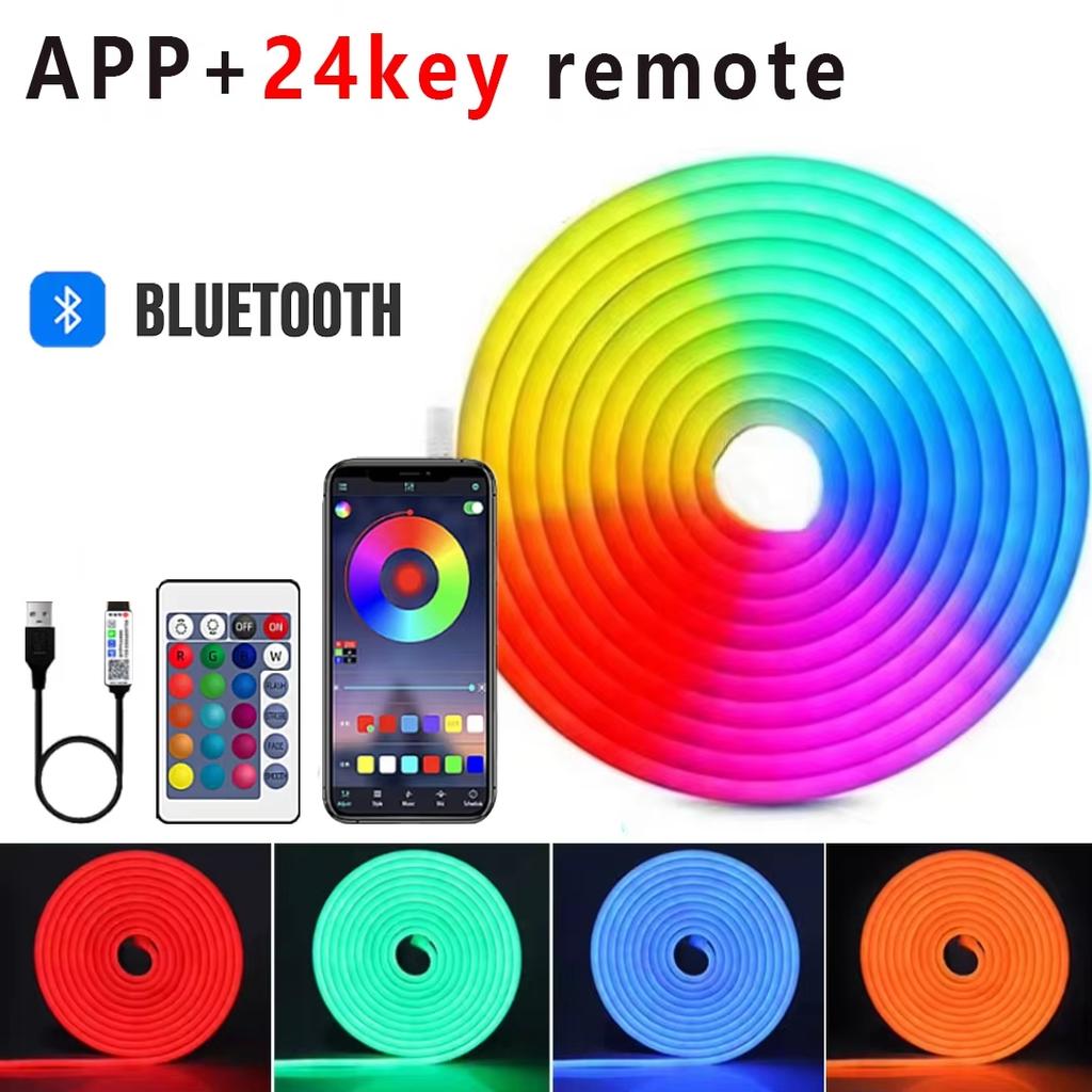 Светодиодная лента RGB Neon Sign LED Remote&App Control USB TV Backlight Music Sync DIY Decor Рождественская вечеринка Домашнее украшение Освещение