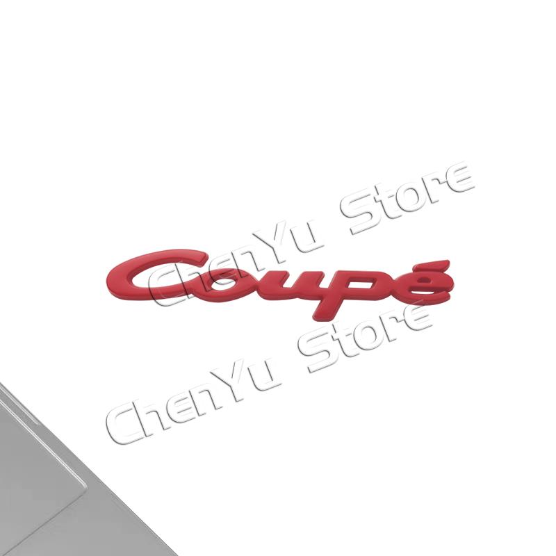 For Coupe Metal Emblem Opel Fiat Abarth Hyundai Toyota Mini Cooper Subaru Nissan Volvo 3D Decals Sticker Rear Trunk Badge Logo