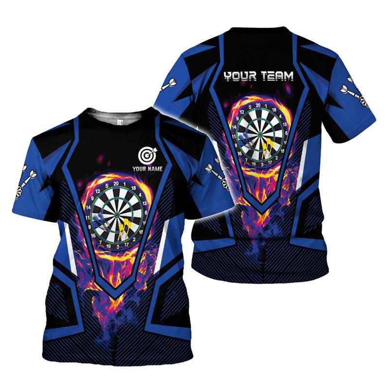 Персонализированная 3D-печатная футболка с изображением дартсмена, футболка для фанатов дартса, летние свободные топы с коротким рукавом, одежда