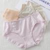 Pure Cotton Seamless Underwear for Women Made of All Cotton Antibacterial Breathable Comfortable Solid Color Mid Waist Triangle Knit for Women Panties