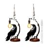 Simple Gothic Acrylic Earrings 2D Flat Dangle Earrings Crow Pendant Earrings  Women Accessories