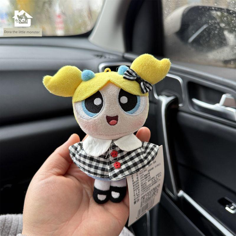 Authentic Powerpuff Girls Car Seatbelt Shoulder Pads Anti-Neck Strain Anti-Abrasion Safety Belt Doll Car Interior Accessories