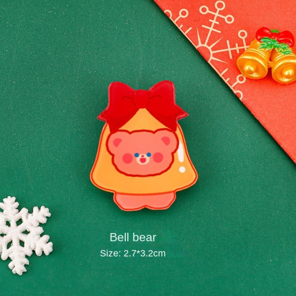 Printing Cute Accessories Mini Gifts Brooch Personality Cartoon Christmas Brooch