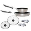 King Frying Pan PENTA Set with 20cm 28 (Black Sapphire, 6-piece (deep) + (shallow) Lids)
