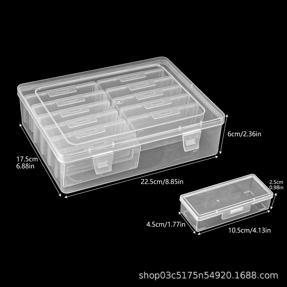 Clear Clear Storage Box Plastic Craft & Sewing Supplies Container Organizer Case Home Storage