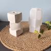 Geometric Square Vase Silicone Mould Vase Art Plaster Mould Resin Drip Mould