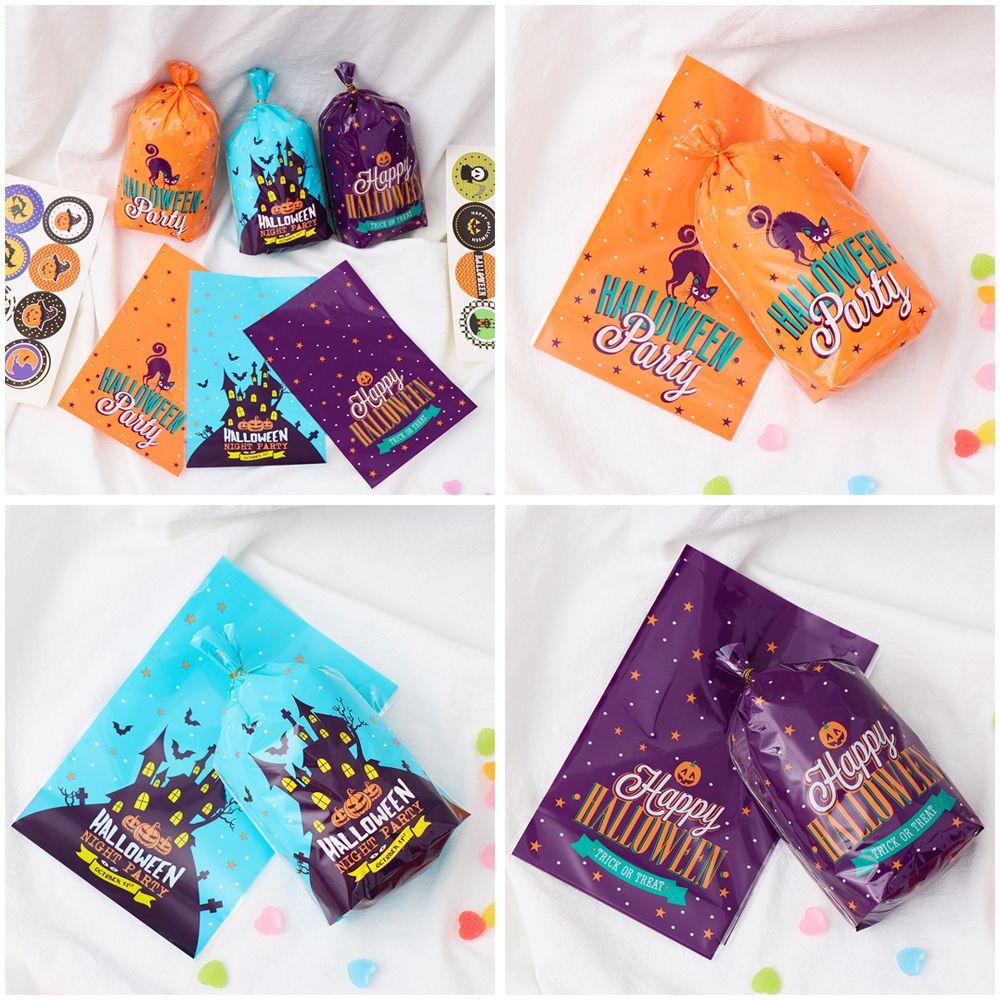 50 шт. Мультяшный декор на день рождения Пакеты для конфет Trick or Treat Хэллоуинский декор Карман для еды Упаковка для печенья