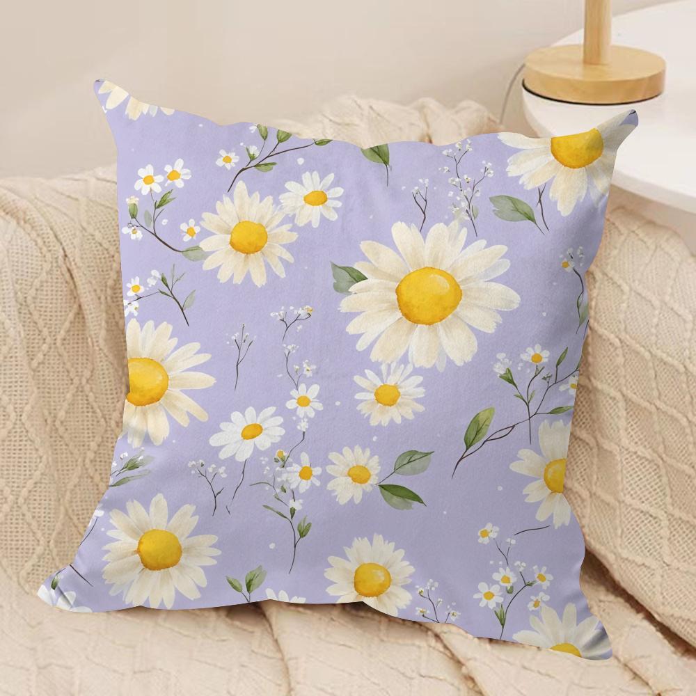 spring floral Cushion Cover Soft Plush Fabric DoubleSided Printed Cushion Covers for All Seasons Modern HomeDecor Gift