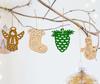 Inkdotpot 18 шт. Рождественские украшения, незаконченные деревянные лазерные вырезы в форме дерева/колокольчика, подвесное украшение