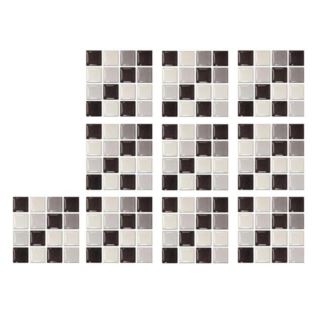 Наклейка на настенную плитку с красочной мраморной мозаикой | 10 шт. 3d стикер на стену из плитки для кухонного фартука | Самоклеящиеся наклейки на плитку для ванной комнаты