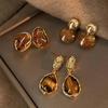 Amber Stud Earrings: 2025 Edition - Unique, High-End, Handmade Design for a Distinctive Vacation Look