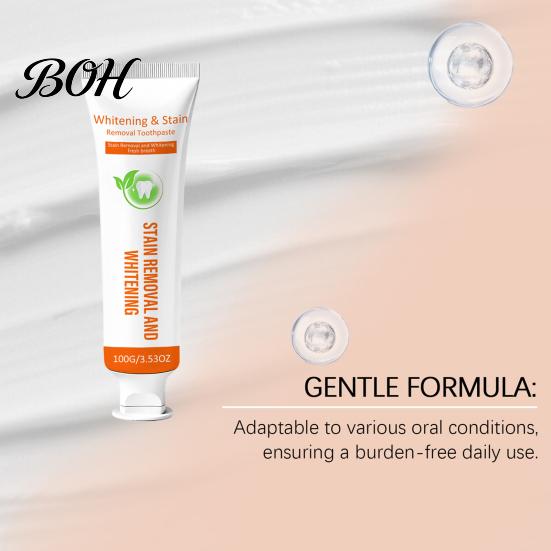 Plaque Removal Toothpaste 100G Stain Teeth Whitening Toothpaste, Gentle Cleansing for Remover Men Women, Fresh Breath Oral Care Mints Flavor