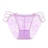 Сексуальные женские однотонные прозрачные бесшовные трусики с низкой талией, женские кружевные трусики с цветочным принтом на бедрах