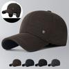Мужская зимняя бейсболка для защиты ушей, теплая кепка для активного отдыха, для людей среднего и пожилого возраста, для велоспорта, плотная хлопковая кепка