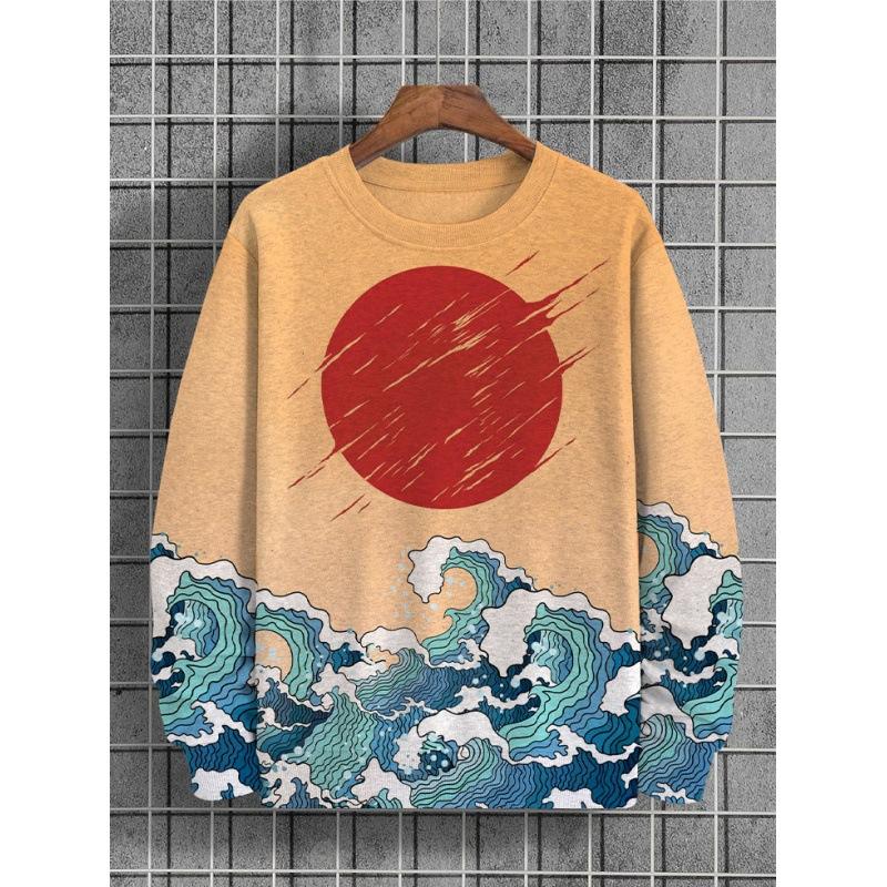 Футболка с длинными рукавами и принтом в стиле аниме в 3D, толстовка в японском стиле для мужчин, толстовки, свободный свитер, мужская одежда, топы