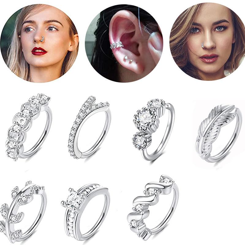 Простое носовое кольцо из вермикулита в стиле ретро