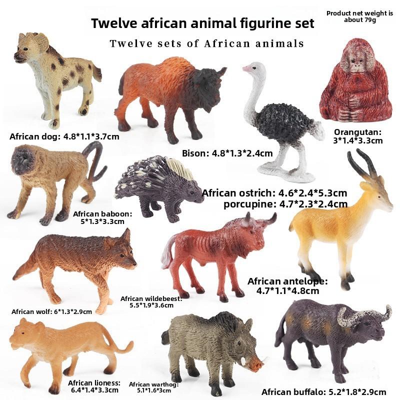 Miniature Wild Animal Figurines Collection With Static Plastic Figures For Home Display And Gift