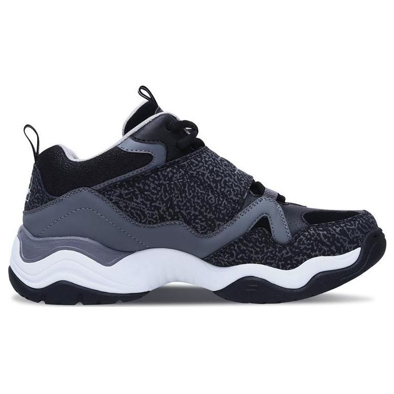 Skechers DLites Train Кожаные Амортизирующие Прочные Средние Спортивные Повседневные Кроссовки Унисекс Черно-Серые 66666079-BKCC