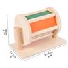 Sensory Rotating Drum Toy Wooden Textile Baby Infant Early Educational Instrument Rotating Color