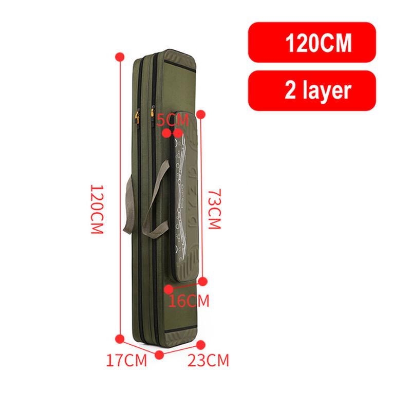 Рыболовная сумка 80/90/100/120/125/130 см 2/3/4-слойная рыболовная сумка Оксфорд Складная удочка Сумка для катушки Сумки для хранения рыболовных снастей Дорожный чехол X402G